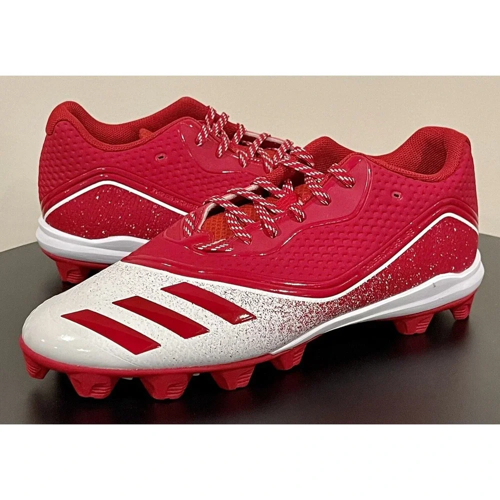 Adidas Icon V Mid Baseball Cleats Men's Size 16 Red‎ & White G28287